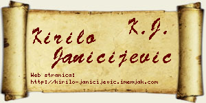Kirilo Janičijević vizit kartica